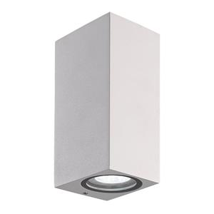 PRIOS Tetje Außenwandleuchte weiß eckig 16 cm