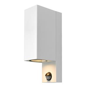 Prios Tetje buitenwandlamp wit hoekig sensor