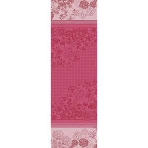 Garnier Thiebaut Tischläufer »Tischläufer Geraniums Rose Coton Bio 55X180 Cm Baumwolle Gs«, Jacquard-gewebt