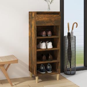 VidaXL Schoenenkast 40x36x105 Cm Bewerkt Hout Gerookt Eikenkleurig