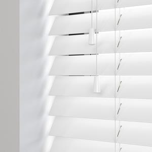Decora Sunwood houten jaloezie met koord - gloss wit