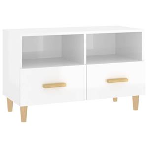 vidaXL TV-Schrank »TV-Schrank Hochglanz-Weiß 80x36x50 cm Holzwerkstoff« (1-St)