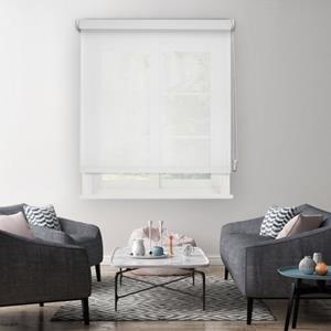 Madeco 1112 manueel lichtdoorlatend rolgordijn wit effen 180x190cm