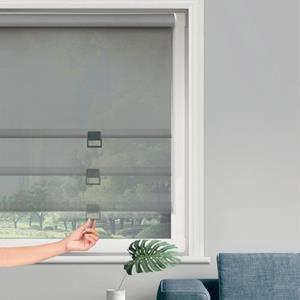 Madeco Grey automatisch rolgordijn lichtdoorlatend lichtgrijs 180x190cm