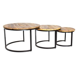 KantoormeubelenPlus Salon - Bijzettafel Bolungarvik set van 3 stuks