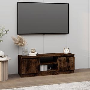 Tv-meubel met deur 102x30x36 cm gerookt eikenkleurig