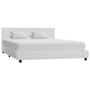 VidaXL Bedframe kunstleer wit 160x200 cm