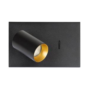 KS Verlichting Wandspot Mila zwart inclusief USB poorten