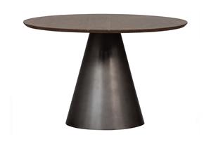 Woood Ronde Eettafel Maggie Mangohout, 120cm - Zwart