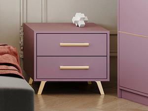 Mobistoxx Nachtkastje LILAS 2 lades pruim roze