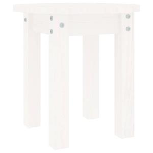 VidaXL Salontafel Ø 35x35 Cm Massief Grenenhout Wit