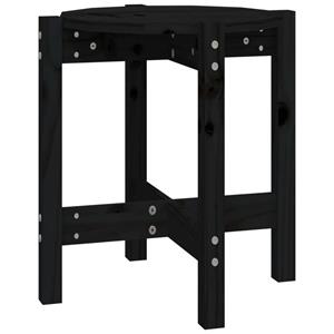 Salontafel Ø 42,5x45 Cm Massief Grenenhout Zwart