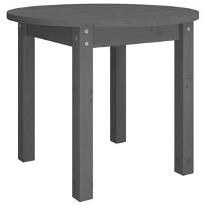 VidaXL Salontafel Ø 55x45 Cm Massief Grenenhout Grijs