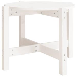 VidaXL Salontafel Ø62,5x45 Cm Massief Grenenhout Wit