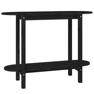 VidaXL Wandtafel 110x40x80 Cm Massief Grenenhout Zwart