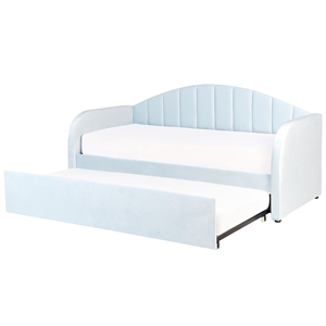 BELIANI Bedbank fluweel lichtblauw 90 x 200 cm EYBURIE