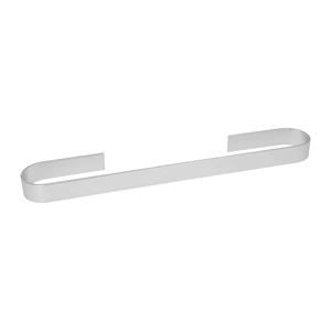 Handdoekhouder platte stang met ronding - 45 cm - Zilver