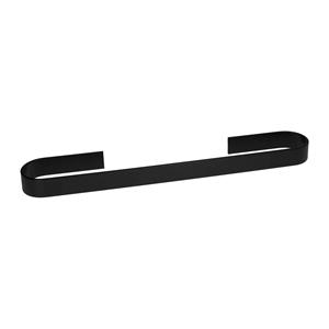Handdoekhouder platte stang met ronding - 45 cm - Zwart