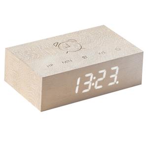  Flip Click Clock White Maple