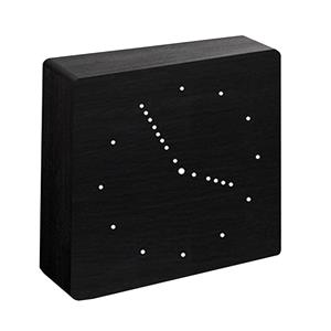 Gingko  Analogue Click Clock Black