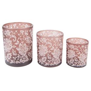 Clayre & Eef | Set van 3 waxinelichthouders Basel