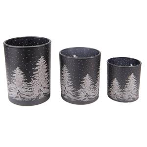 Clayre & Eef | Set van 3 waxinelichthouders Ollaneg