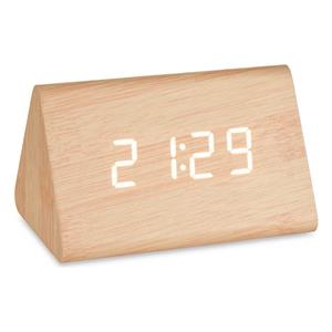 GIFT DECOR Digitale Desktop-uhr Braun Pvc Holz Mdf (11,7 X 7,5 X 8 Cm)