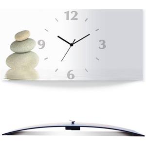 Artland Wandklok Zen vrede 3d-look gebogen, geluidloos, zonder tikkende geluiden, niet tikkend, geruisloos - naar keuze: radiografische klok of kwartsklok, moderne klok voor woonkamer, keuken etc. - s