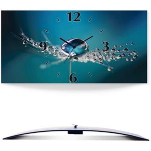 Artland Wandklok Pluizenbol dauwdruppel blauw in vele afmetingen & productsoorten - artprint van aluminium / artprint voor buiten, artprint op linnen, poster, muursticker / wandfolie ook geschikt voor