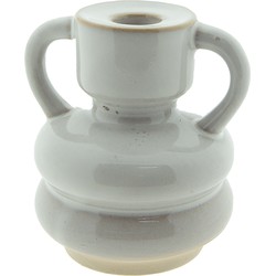 Clayre & Eef Kandelaar 9 cm Beige Porselein Kaarsenstandaard Kaarsenhouder