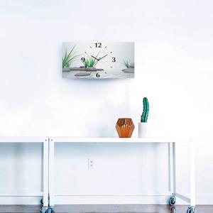 Artland Wandklok 3D stenen 3d-look gebogen, geluidloos, zonder tikkende geluiden, niet tikkend, geruisloos - naar keuze: radiografische klok of kwartsklok, moderne klok voor woonkamer, keuken etc. - s