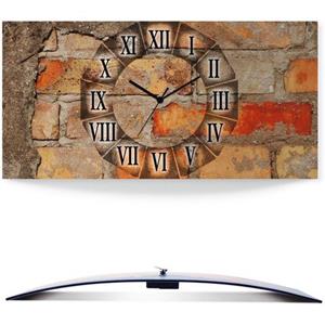 Artland Wandklok Antiek horloge 3d-look gebogen, geluidloos, zonder tikkende geluiden, niet tikkend, geruisloos - naar keuze: radiografische klok of kwartsklok, moderne klok voor woonkamer, keuken etc