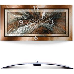 Artland Wandklok Goud abstract 1 3d-look gebogen, geluidloos, zonder tikkende geluiden, niet tikkend, geruisloos - naar keuze: radiografische klok of kwartsklok, moderne klok voor woonkamer, keuken et