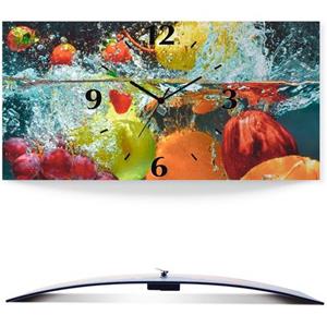 Artland Wandklok Fruit in opspattend water 3d-look gebogen, geluidloos, zonder tikkende geluiden, niet tikkend, geruisloos - naar keuze: radiografische klok of kwartsklok, moderne klok voor woonkamer,