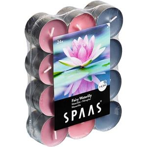 Shoppartners 24x Theelichten Waterlelie Bloemen Geurkaarsen Fairy Waterlily 4,5 Branduren - Geurkaarsen