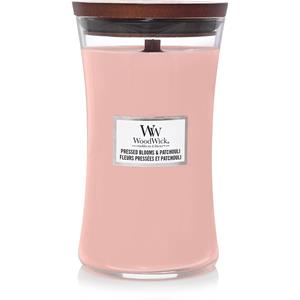 Woodwick arge Hourglass Geurkaars - Pressed Blooms & Patchouli - Tot 130 Branduren