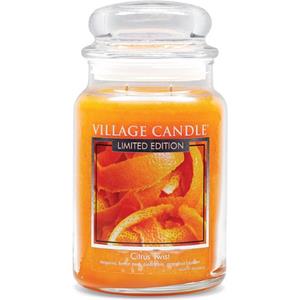 Village Candle Kaars Citrus Twist 10 X 15 Cm Wax Oranje