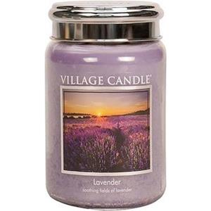 Village Candle Kaars Lavender 10 X 15 Cm Wax Paars