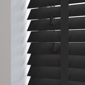 Domus Baseline houten jaloezie met ladderband - zwart