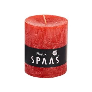 Candles by Spaas 1x Rode Rustieke Cilinderkaars/stompkaars 7 X 8 Cm 30 Branduren tompkaarsen