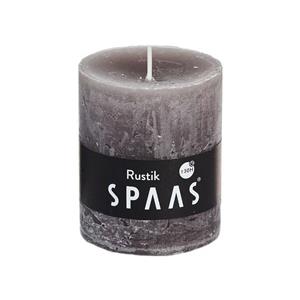 Candles by Spaas 1x Taupe Rustieke Cilinderkaars/stompkaars 7x8 Cm 30 Branduren tompkaarsen