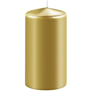 Enlightening Candles 1x Metallic Gouden Cilinderkaars/stompkaars 6 X 12 Cm 45 Branduren tompkaarsen