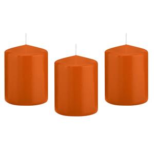 Trend Candles 8x Oranje Cilinderkaarsen/stompkaarsen 6 X 8 Cm 29 Branduren tompkaarsen