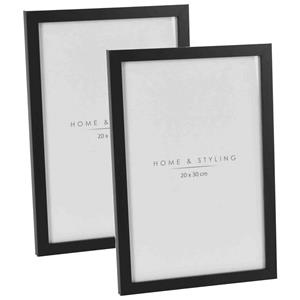 Home & Styling 2x Stuks Kunststof Fotolijsten Geschikt Voor Een Foto Van 20 X 30 Cm - Fotolijsten