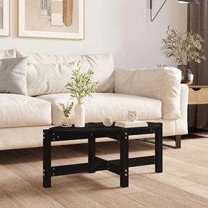 VIDAXL Couchtisch Schwarz 87x48x35 Cm Massivholz Kiefer