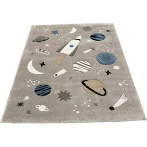 Merinos Vloerkleed voor de kinderkamer Indigo Kids 22611 Motief heelal