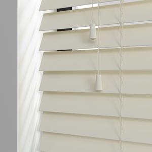 Kolorama PVC jaloezie met koord - Oester Wit Glad