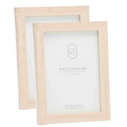 Home & Styling Houten fotolijsten - 2 st - geschikt voor een foto van 10 x 15 cm - Fotolijsten