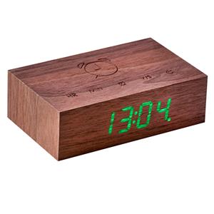 Gingko  Flip Click Clock Walnut