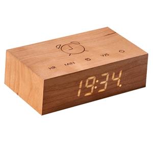 Gingko  Flip Click Clock Cherry